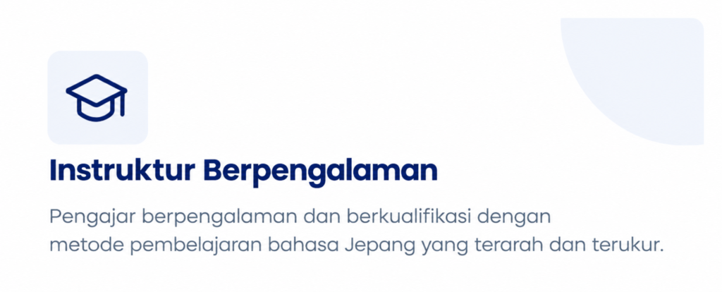 instruktur berpengalaman dengan desain minimalis